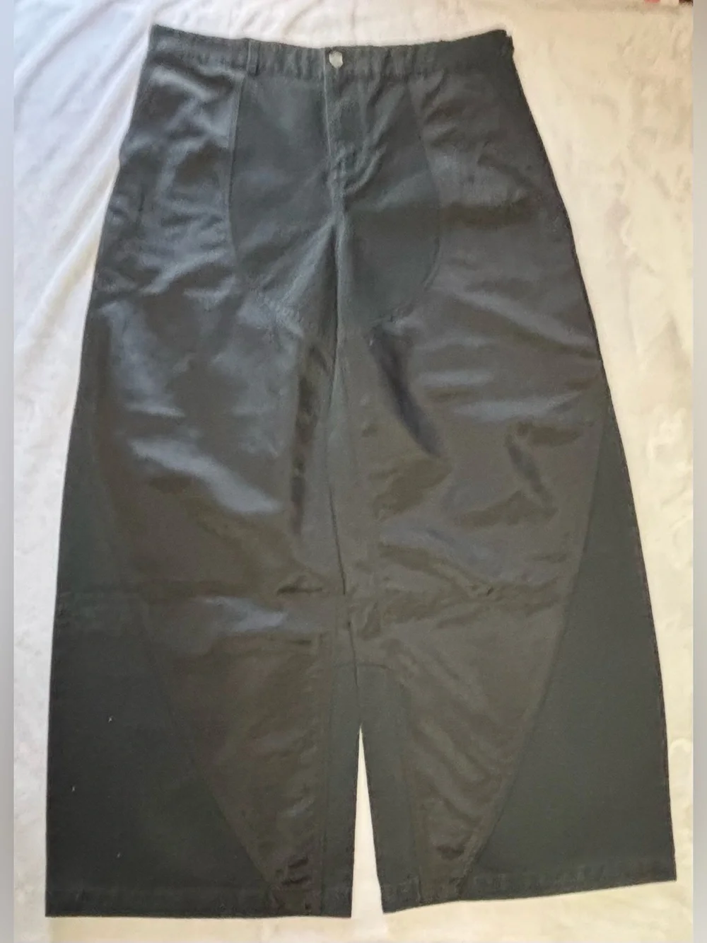 Jordan Flight Utility Two Tone Wide Leg Baggy Pants Black Size Large